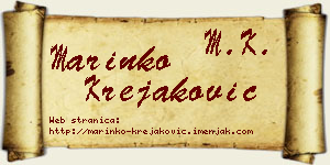 Marinko Krejaković vizit kartica